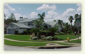 Image of a landscaped house